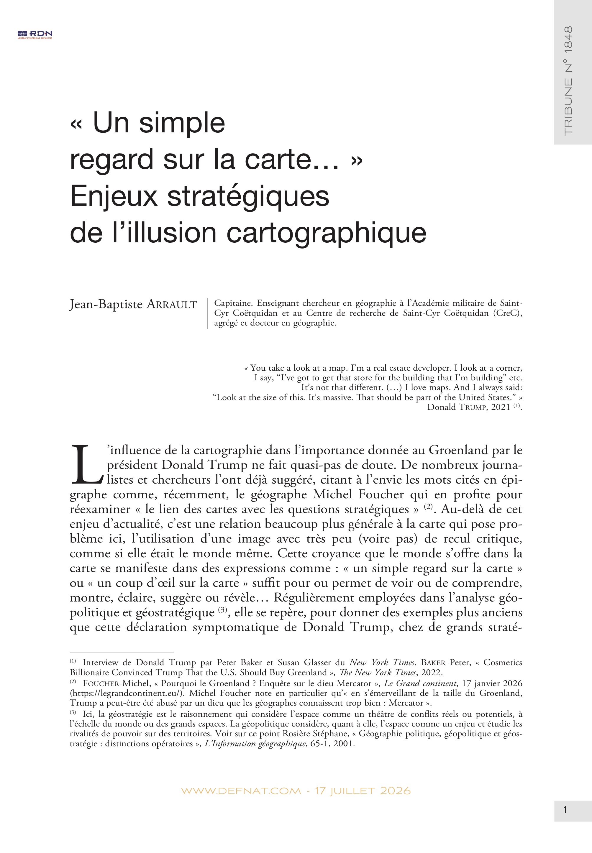 &laquo;&nbsp;Un simple regard&nbsp;sur&nbsp;la&nbsp;carte&hellip;&nbsp;&raquo; Enjeux&nbsp;strat&eacute;giques de&nbsp;l&rsquo;illusion&nbsp;cartographique (T&nbsp;1848)
